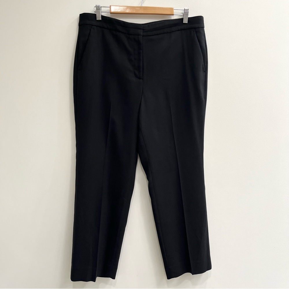 J.Crew Kate straight-leg pant in Italian city wool blend black size 14